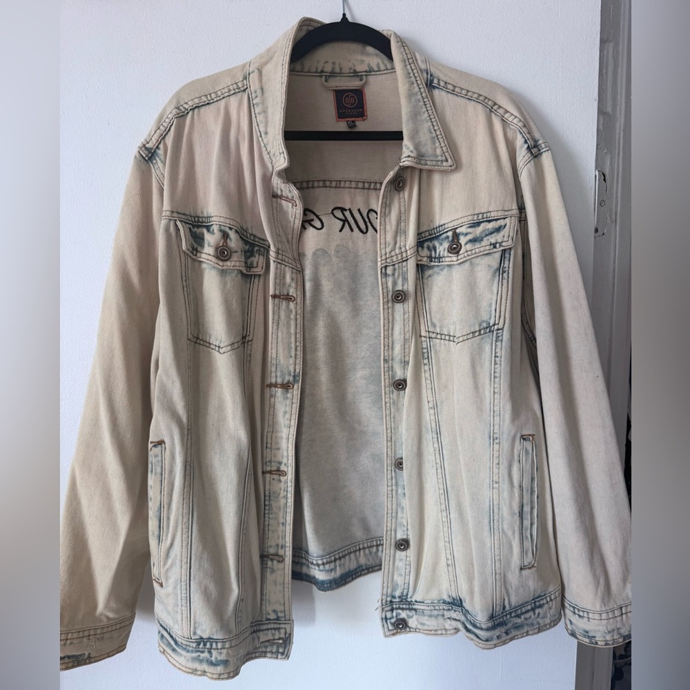 Graphic Denim Jacket with Pop Art Design - Picture 2 of 7